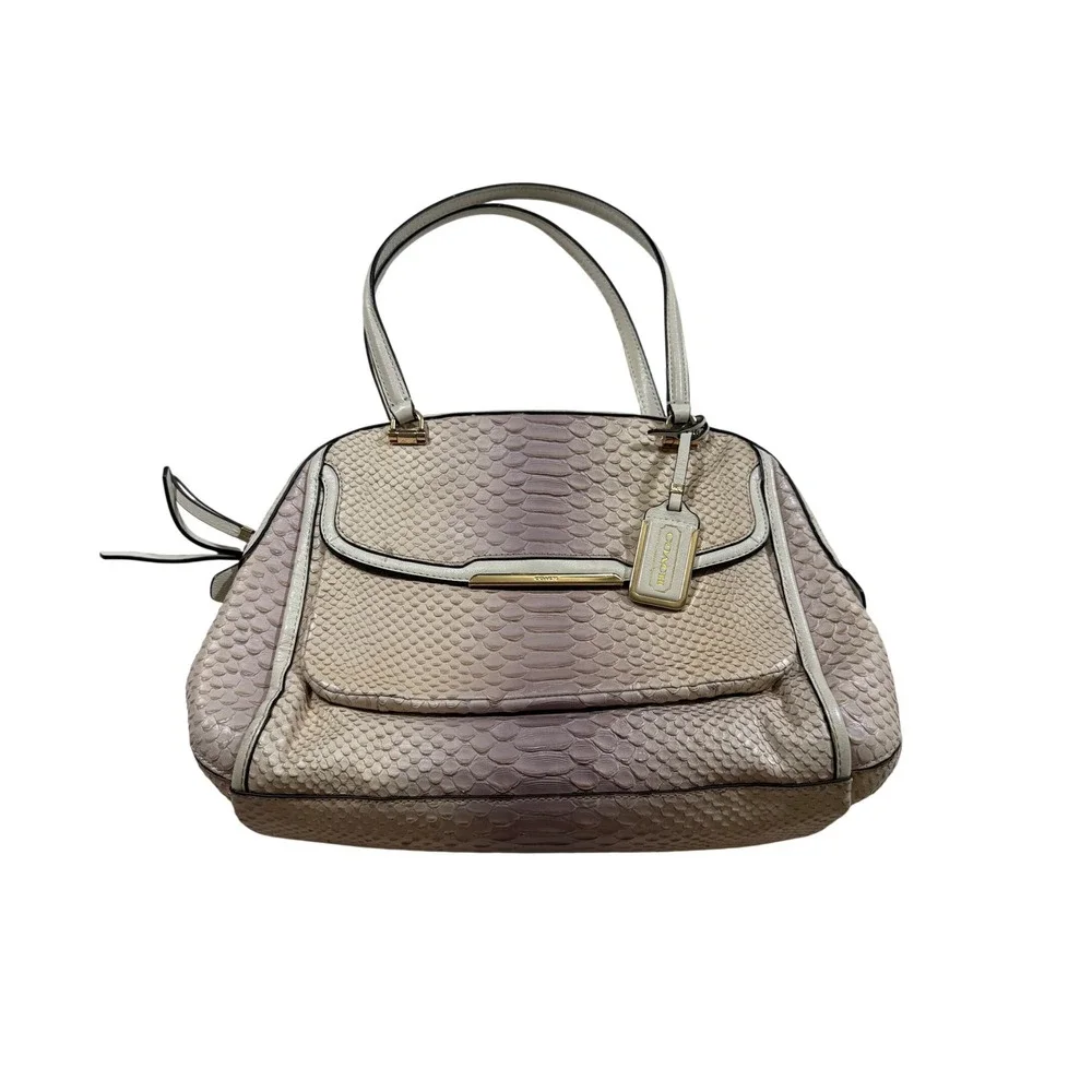 Coach Madison Pinnacle Python Ombre Snakeskin Leather Bag Purse Vintage Chic